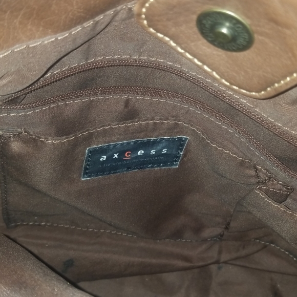 Brown, Front Pocket Axcess Handbag - Picture 3 of 8